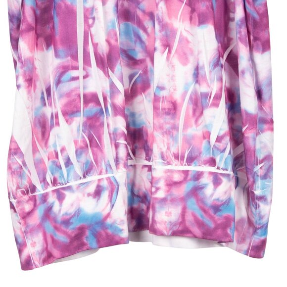 Simply Irresistible Shirt L Womens Purple Blue Lace Back VNeck Flutter Sleeve - Picture 3 of 6